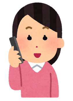 電話で借金相談の問い合わせをする人のイラスト