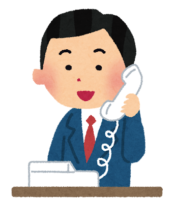 督促の電話に応対して支払いを約束してしまう場面のイラスト